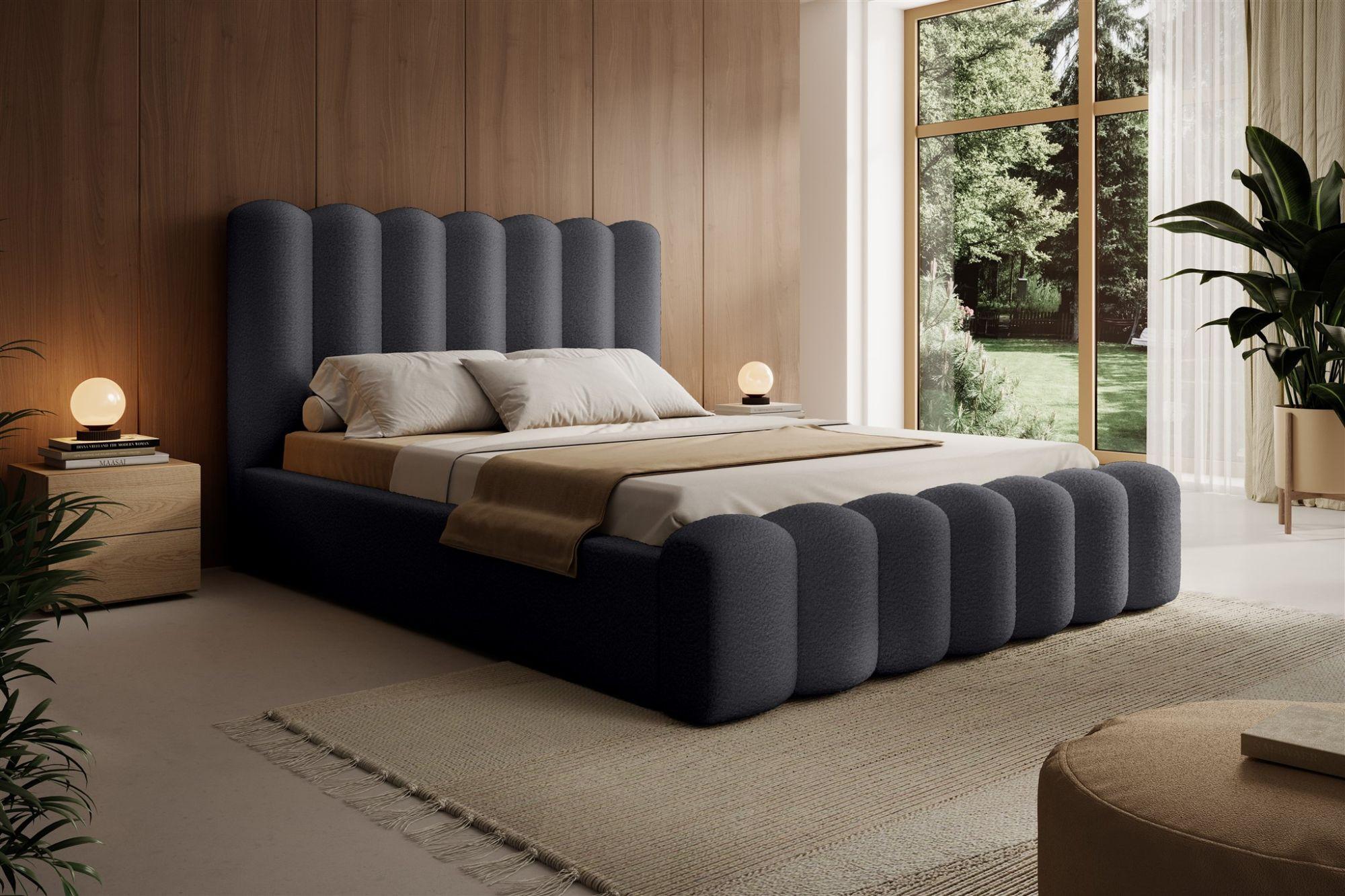 POLSTERBETT Macon Stoff Euphoria Textil Fun Möbel Möbel > Betten > Polsterbetten Anthrazit
