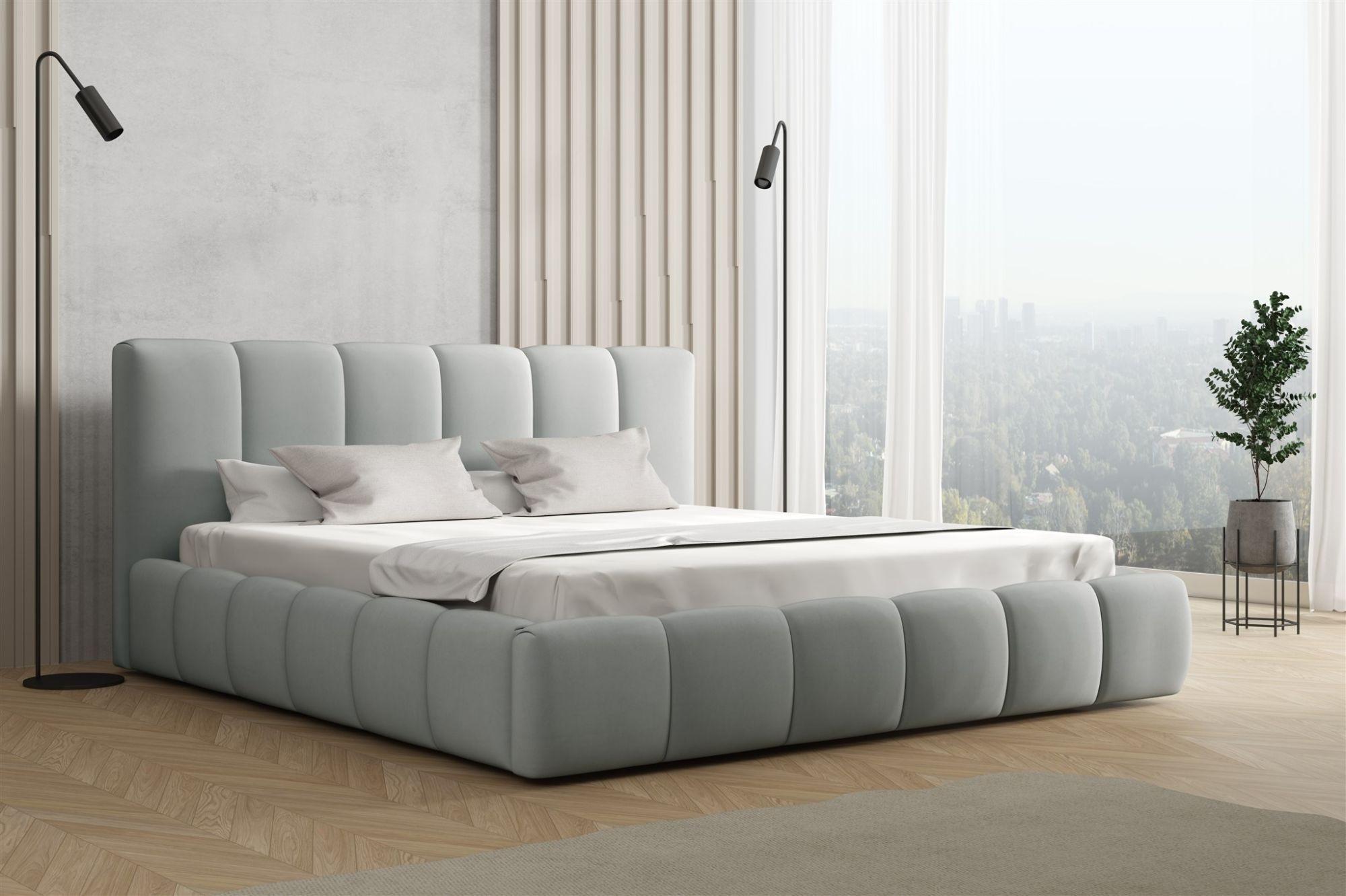 wohnli-moebel-suche-800000761702-1 POLSTERBETT Giulia Magic Velvet Komplett Textil Fun Möbel Möbel > Betten > Polsterbetten Grau