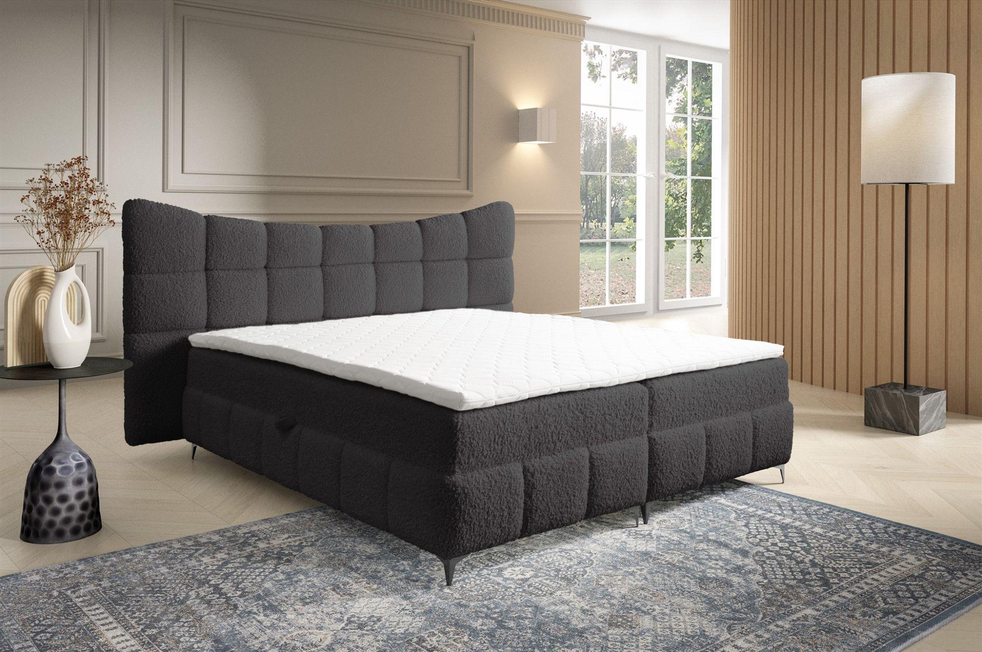 wohnli-moebel-suche-800000761703-1 BOXBETT Nova In Rolf Textil Fun Möbel Möbel > Betten > Boxspringbetten Anthrazit