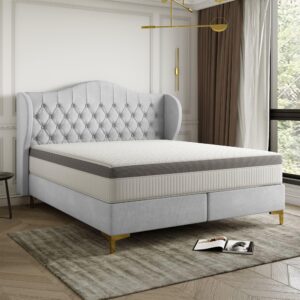 wohnli-moebel-suche-800000761784-1 POLSTERBETT Pelagio In Whisper Textil Fun Möbel Möbel > Betten > Polsterbetten Grau