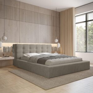 wohnli-moebel-suche-800000761958-1 POLSTERBETT Antonio Stoff Ditra Textil Fun Möbel Möbel > Betten > Polsterbetten Beige