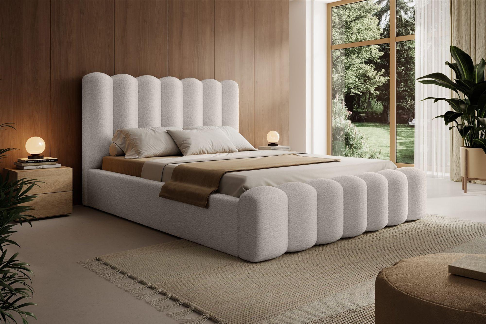 POLSTERBETT Macon Stoff Euphoria Textil Fun Möbel Möbel > Betten > Polsterbetten Weiß