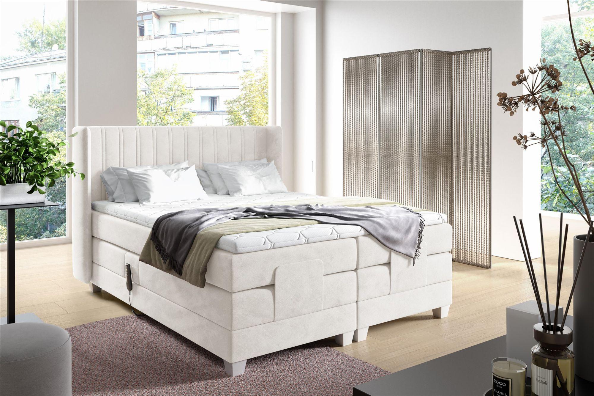 BOXSPRINGBETT Bett Elektrisch Magnus Textil Fun Möbel Möbel > Betten > Boxspringbetten Beige