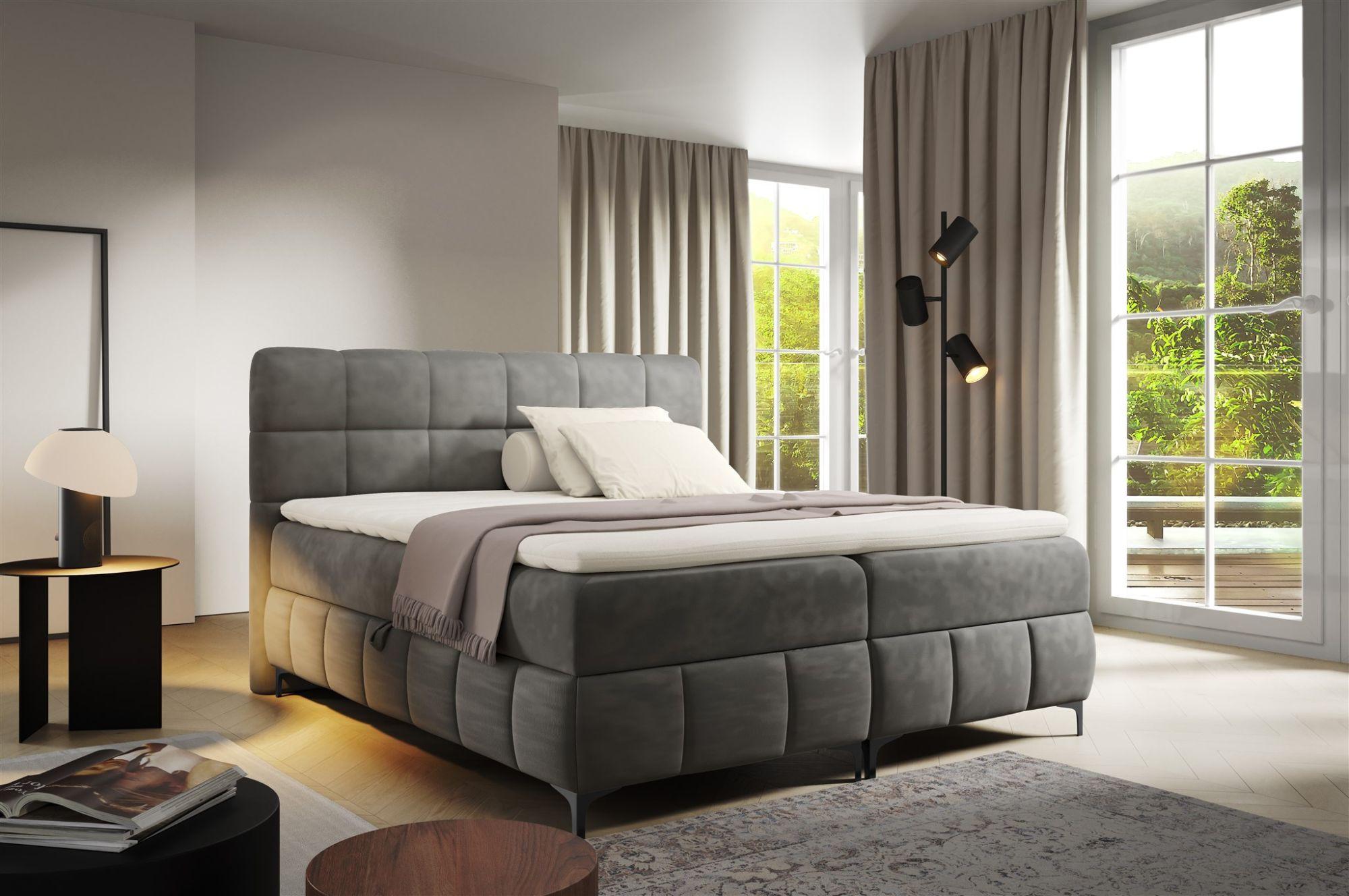 wohnli-moebel-suche-800000762064-1 BOXBETT Sophie In Salvador Textil Fun Möbel Möbel > Betten > Boxspringbetten Schwarz