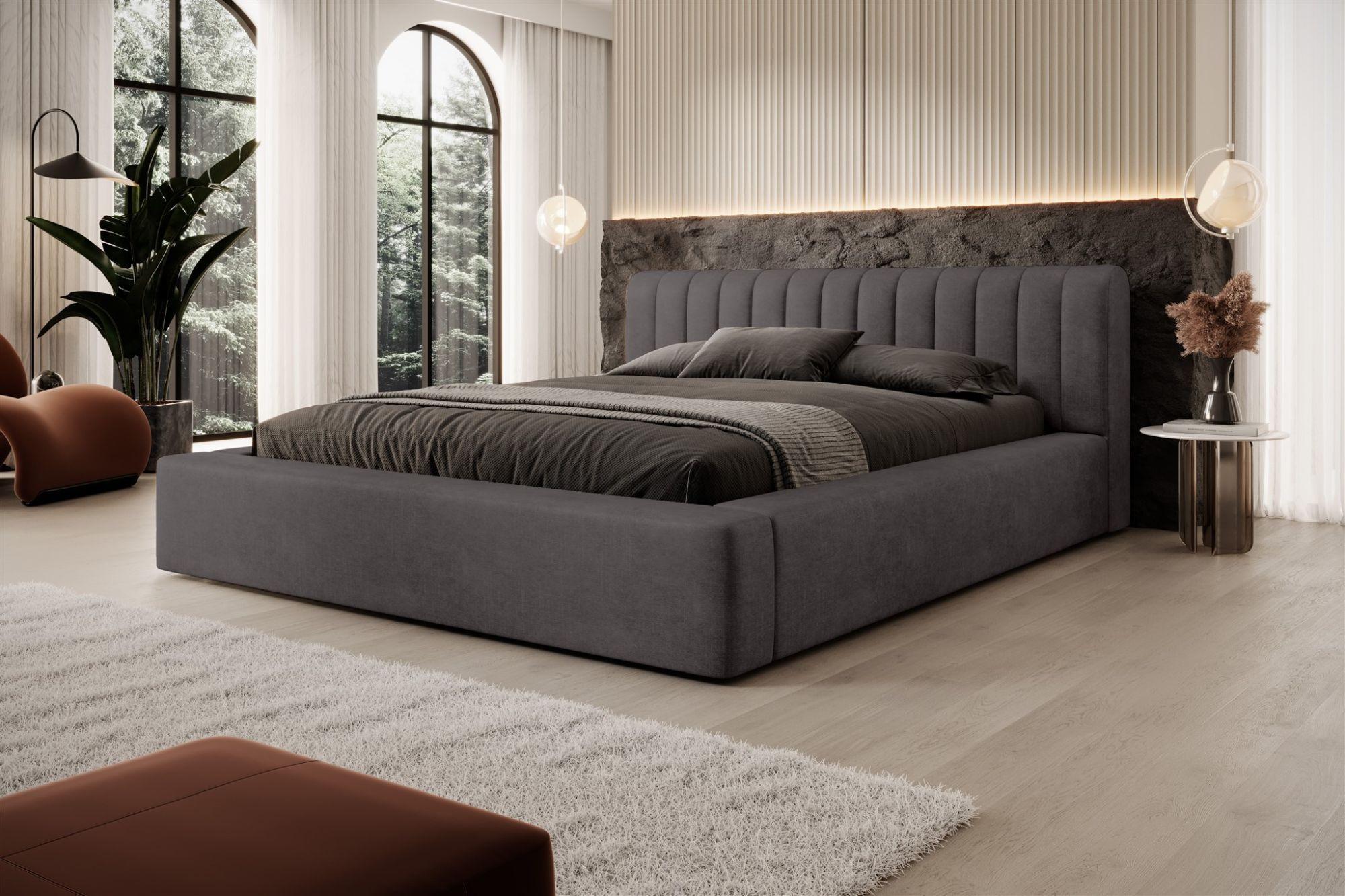 wohnli-moebel-suche-800000762071-1 POLSTERBETT Peoria Stoff Macau Textil Fun Möbel Möbel > Betten > Polsterbetten Anthrazit