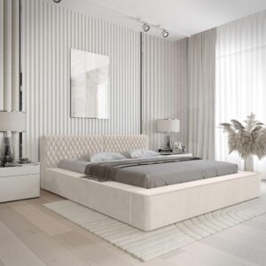 wohnli-moebel-suche-800000762169-1 POLSTERBETT Norfolk Stoff Ditra Textil Fun Möbel Möbel > Betten > Polsterbetten Weiß