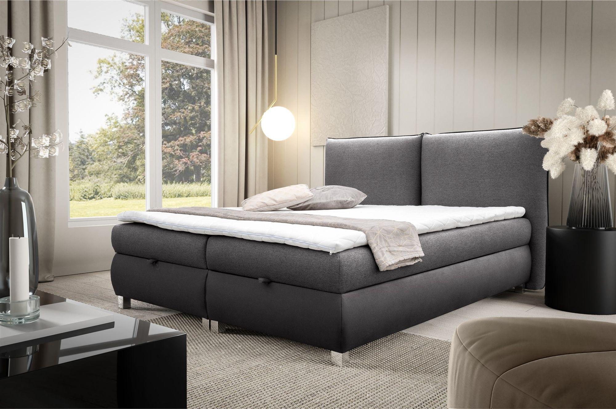 wohnli-moebel-suche-800000762230-1 BOXBETT Valentin In Neve Textil Fun Möbel Möbel > Betten > Boxspringbetten Anthrazit