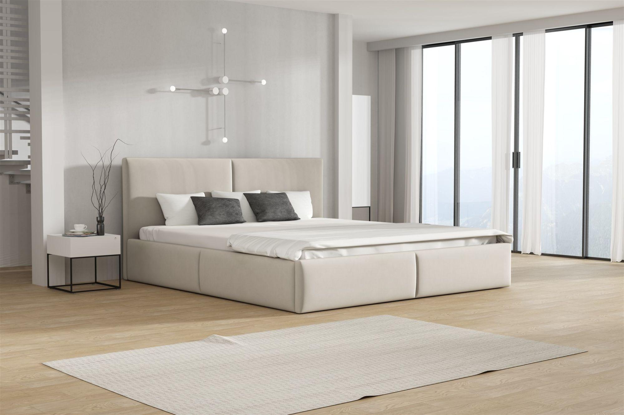 wohnli-moebel-suche-800000762267-1 POLSTERBETT Bergen Magic Velvet Textil Fun Möbel Möbel > Betten > Polsterbetten Beige