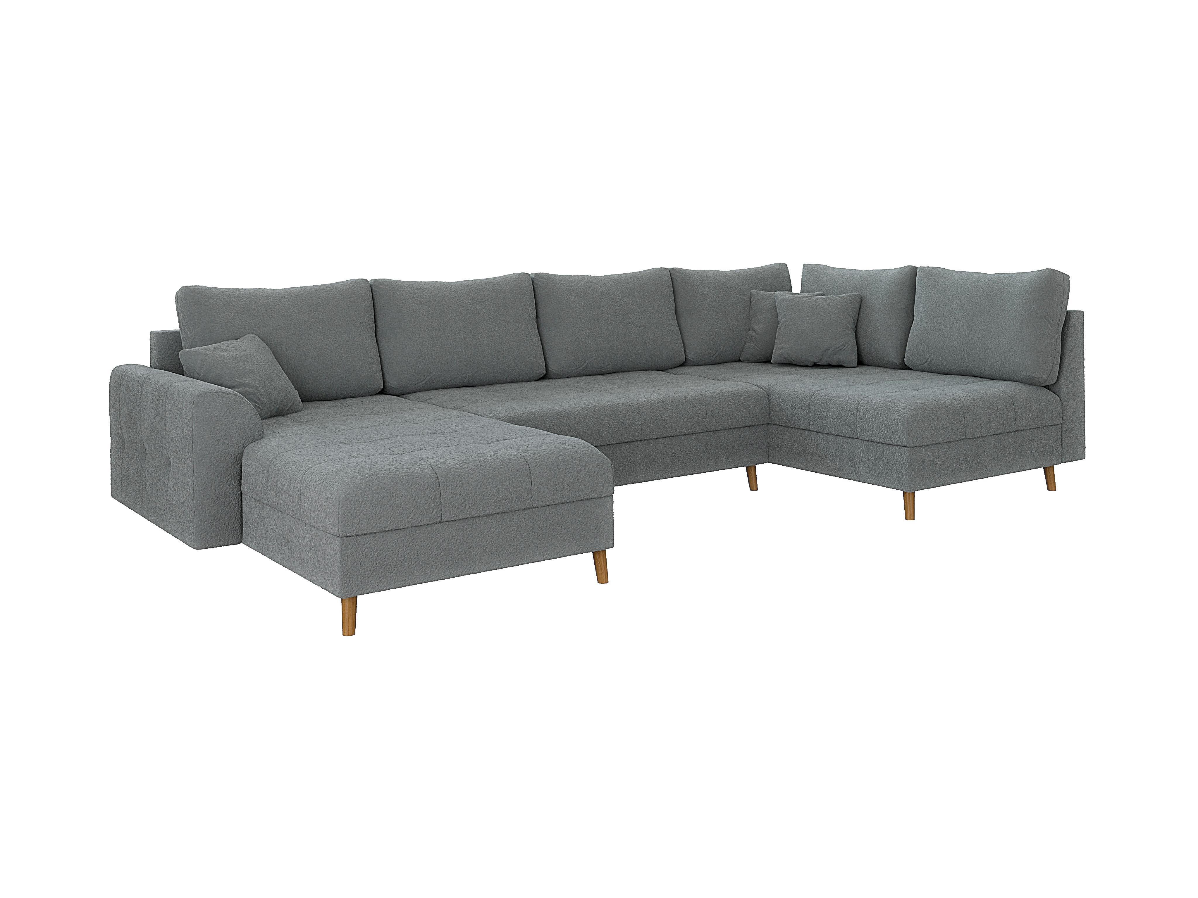wohnli-moebel-suche-800000762506 Wohnli Möbelsuche - WOHNLANDSCHAFT Henrik Grau Boucle - Ottomane Links