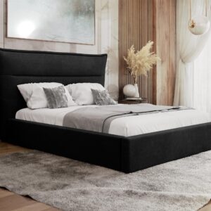 POLSTERBETT Tinkus Textil MIRJAN24 Möbel > Betten > Polsterbetten Schwarz