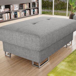 wohnli-moebel-suche-800000764235-1 POLSTERHOCKER Cotere Holz MIRJAN24 Möbel > Sessel > Hocker Grau