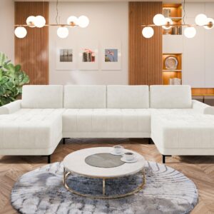 WOHNLANDSCHAFT Aris XL Textil MIRJAN24 Möbel > Sofas & Couches > Wohnlandschaften > Wohnlandschaften U-Form Weiß