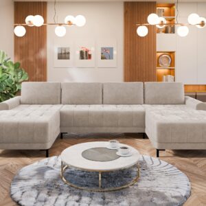 wohnli-moebel-suche-800000764333-1 WOHNLANDSCHAFT Aris XL Textil MIRJAN24 Möbel > Sofas & Couches > Wohnlandschaften > Wohnlandschaften U-Form Braun