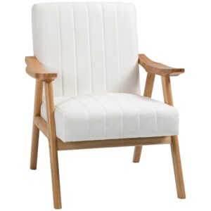 wohnli-moebel-suche-800000765621 Wohnli Möbelsuche - POLSTERSESSEL Wohnzimmersessel mit Armlehnen Kautschukbaumholz Farbe: Creme