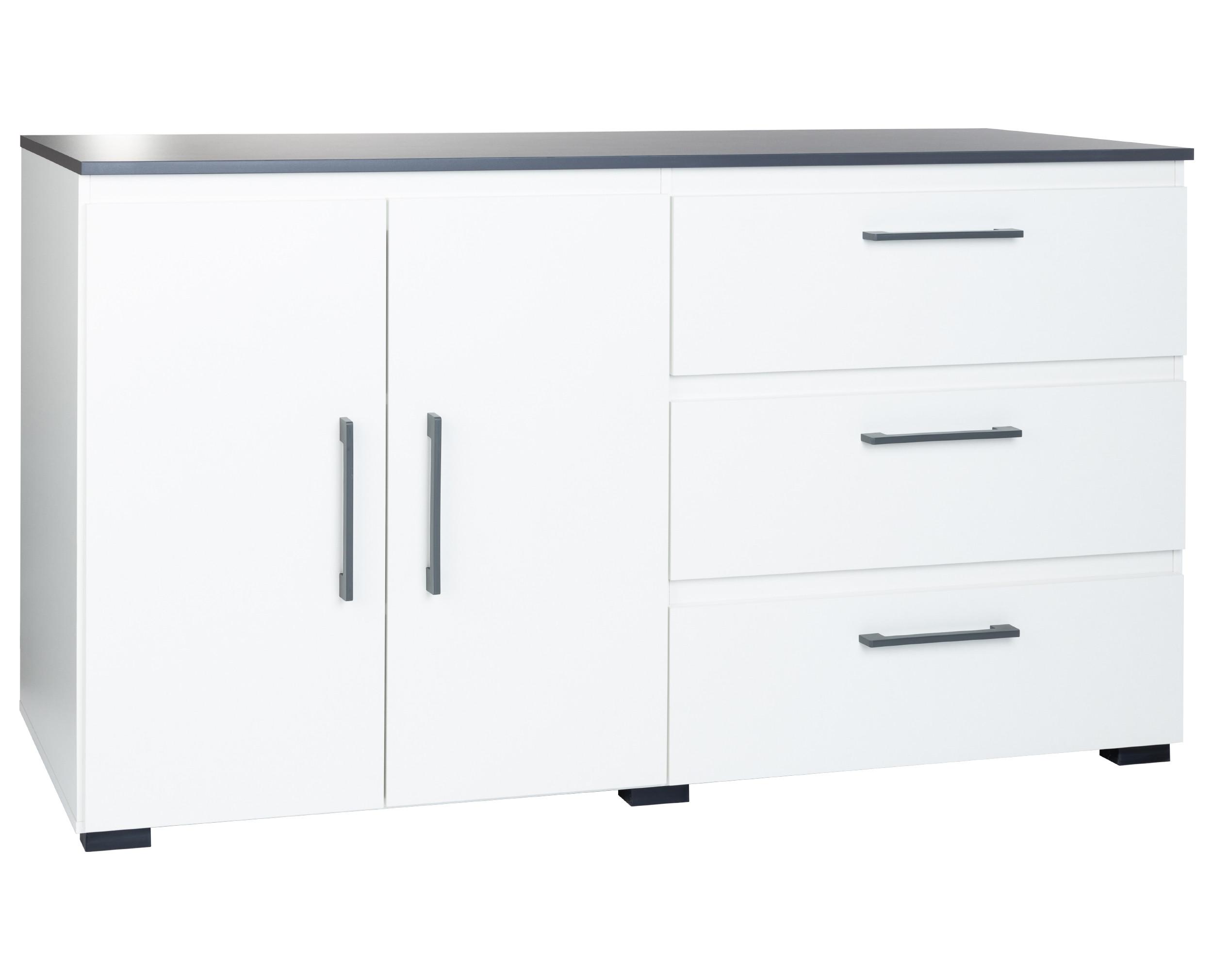 wohnli-moebel-suche-800000765655 Wohnli Möbelsuche - KOMMODE 169/92/50 cm Weiß Anthrazit