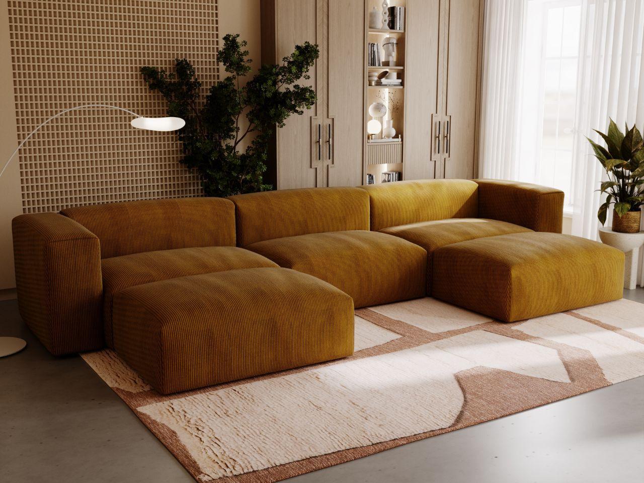wohnli-moebel-suche-800000766660-1 WOHNLANDSCHAFT U Landi Braun Textil Graingold Möbel > Sofas & Couches > Wohnlandschaften > Wohnlandschaften U-Form Braun