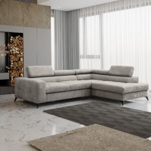 ECKSOFA Schlafsofa Amadeo In Anafi Textil Fun Möbel Möbel > Sofas & Couches > Wohnlandschaften > Ecksofas Grau