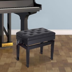 wohnli-moebel-suche-800000767399-1 KLAVIERHOCKER Klavierbank Bank Schminkhocker Hocker höheverstellbar Holz HOMCOM Möbel > Sessel > Hocker Schwarz