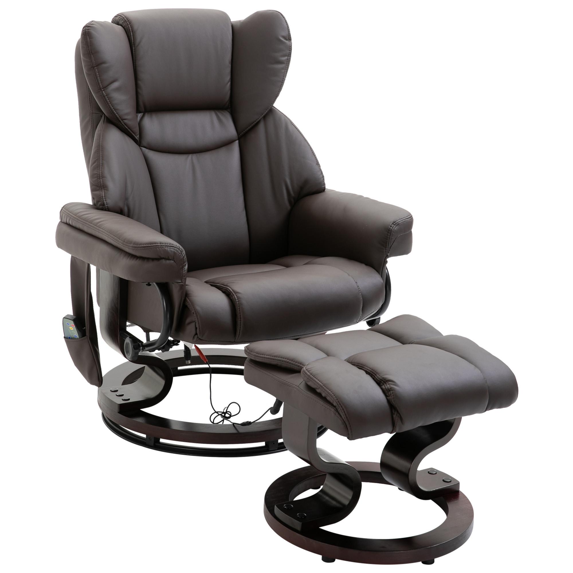 wohnli-moebel-suche-800000767412 Wohnli Möbelsuche - RELAXSESSEL Massagesessel mit Fußhocker Liegefunktion Braun 79 x 82 x 101 cm
