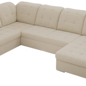 Wohnli Möbelsuche - WOHNLANDSCHAFT MADRITO U - Beige Boucle - Links