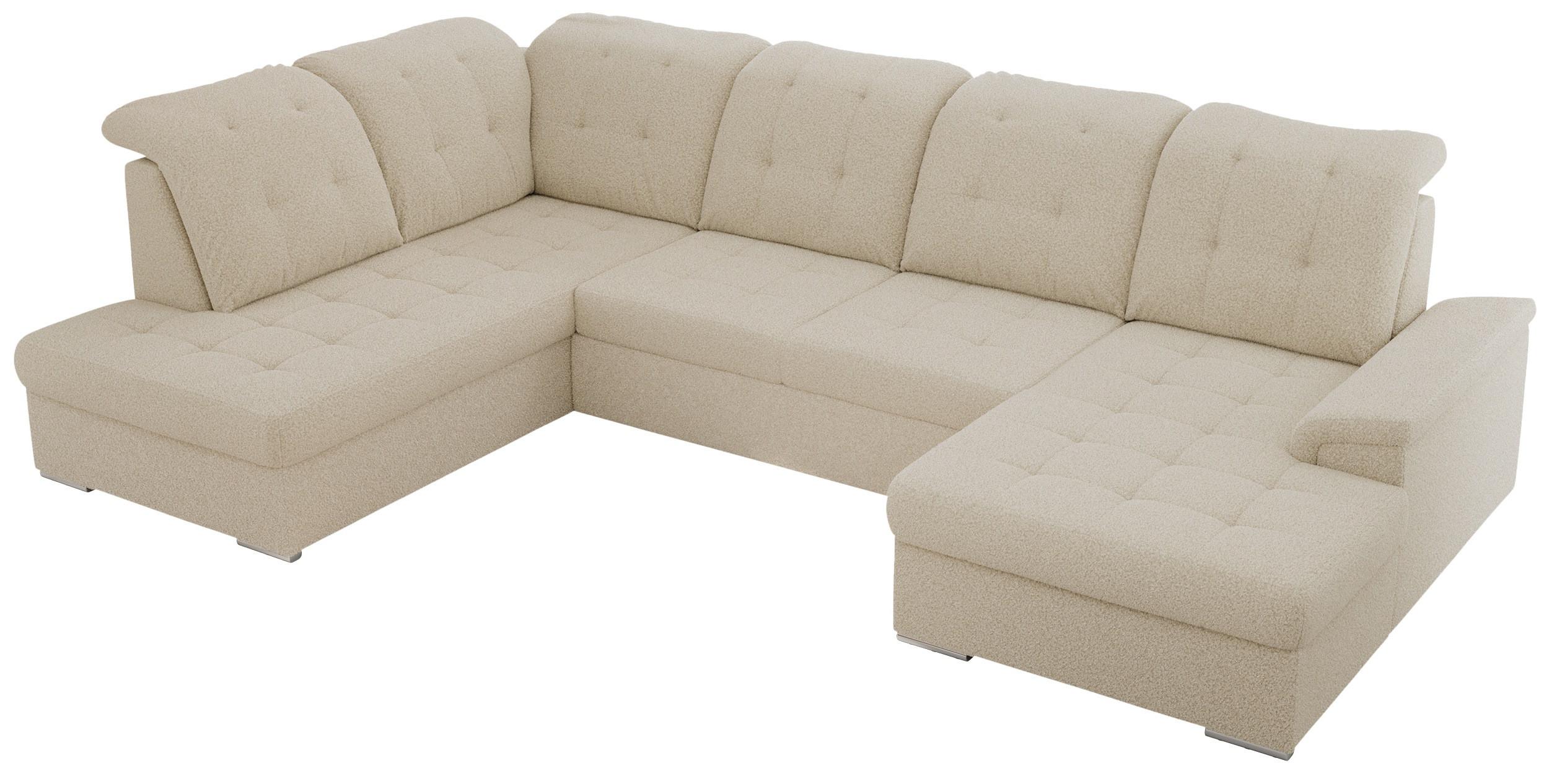 Wohnli Möbelsuche - WOHNLANDSCHAFT MADRITO U - Beige Boucle - Links