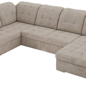 Wohnli Möbelsuche - WOHNLANDSCHAFT MADRITO U - Beige Struktur - Links