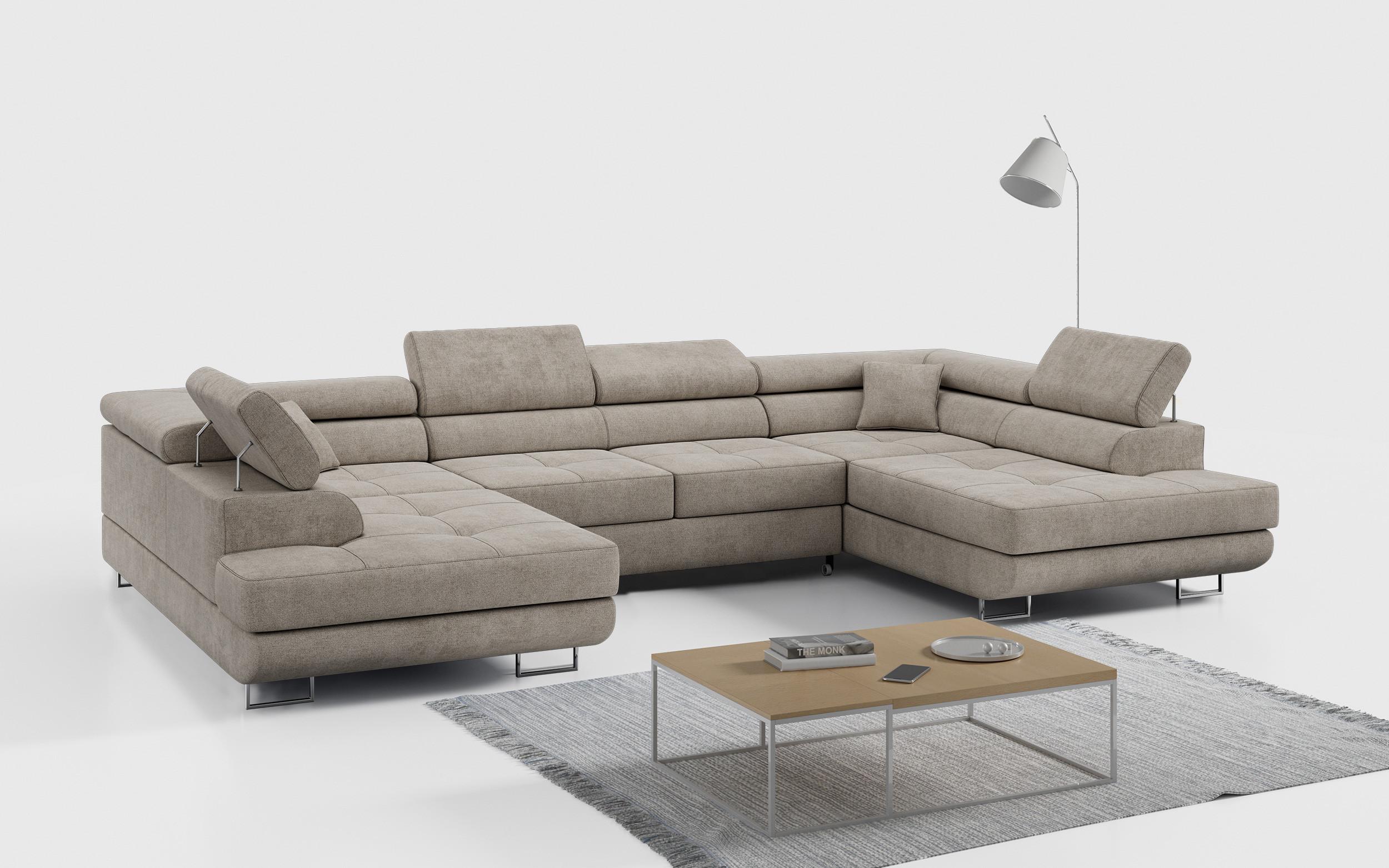 wohnli-moebel-suche-800000767535-1 WOHNLANDSCHAFT GUSTAW U Beige Struktur Textil MKS Möbel > Sofas & Couches > Wohnlandschaften > Wohnlandschaften U-Form Beige