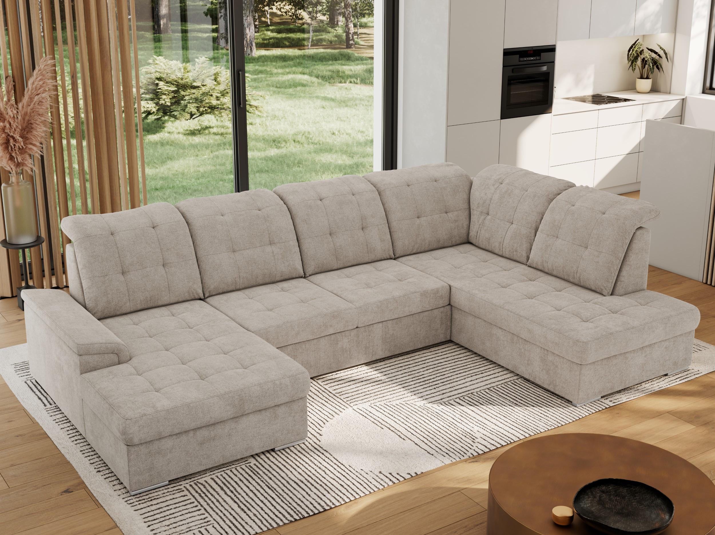 wohnli-moebel-suche-800000767537-1 WOHNLANDSCHAFT MADRITO U - Beige Struktur - Rechts Textil MKS Möbel > Sofas & Couches > Wohnlandschaften > Wohnlandschaften U-Form Beige
