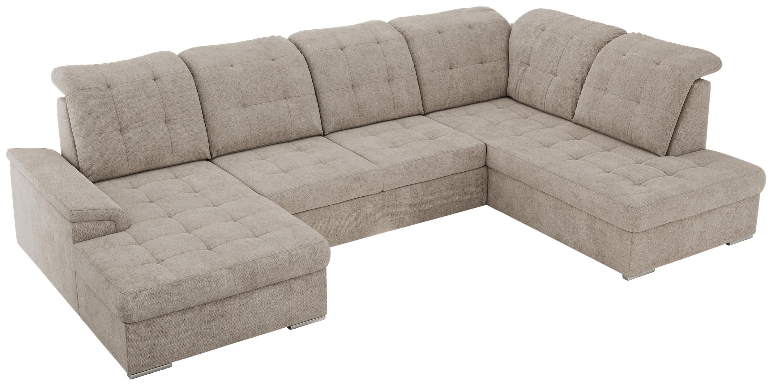 Wohnli Möbelsuche - WOHNLANDSCHAFT MADRITO U - Beige Struktur - Rechts