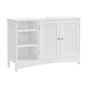 Wohnli Möbelsuche - WASCHBECKENUNTERSCHRANK Weiß 2 Türen 3 Nischen - L90 cm