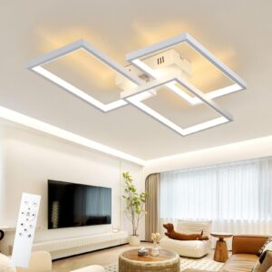 LED-DECKENLEUCHTE Lia 80/54/8 cm Deckenlampe Metall Nettlife Lampen & Leuchten > LED-Leuchten > LED-Deckenleuchten Weiß