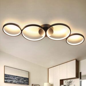 LED-DECKENLEUCHTE Wilhelmina 89/33/6 cm Deckenlampe Metall Nettlife Lampen & Leuchten > LED-Leuchten > LED-Deckenleuchten Schwarz