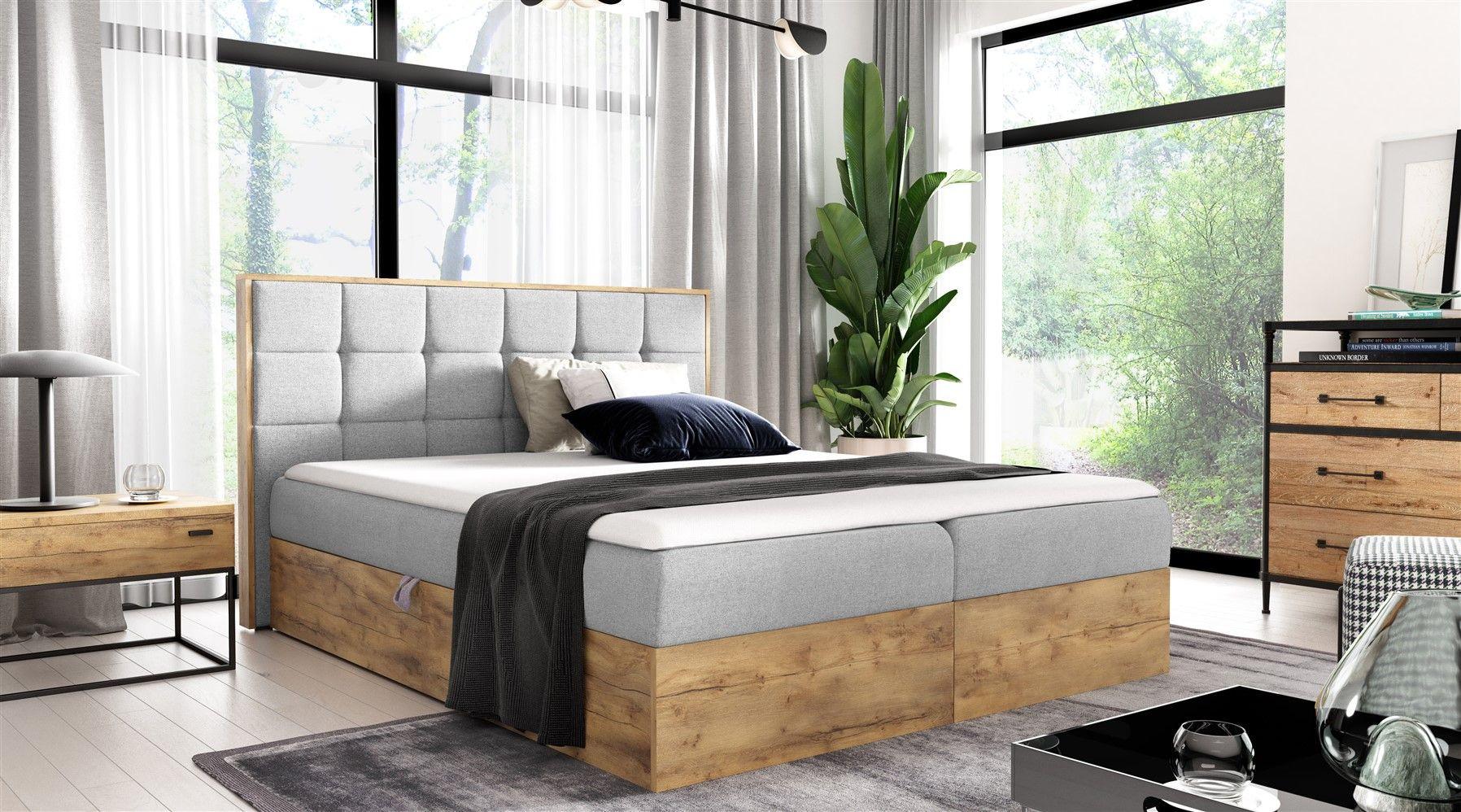 wohnli-moebel-suche-800000770888-1 BOXBETT Kalypso Faro Textil Fun Möbel Möbel > Betten > Boxspringbetten Grau