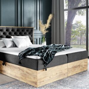 BOXBETT Diona Faro Textil Fun Möbel Möbel > Betten > Boxspringbetten Schwarz