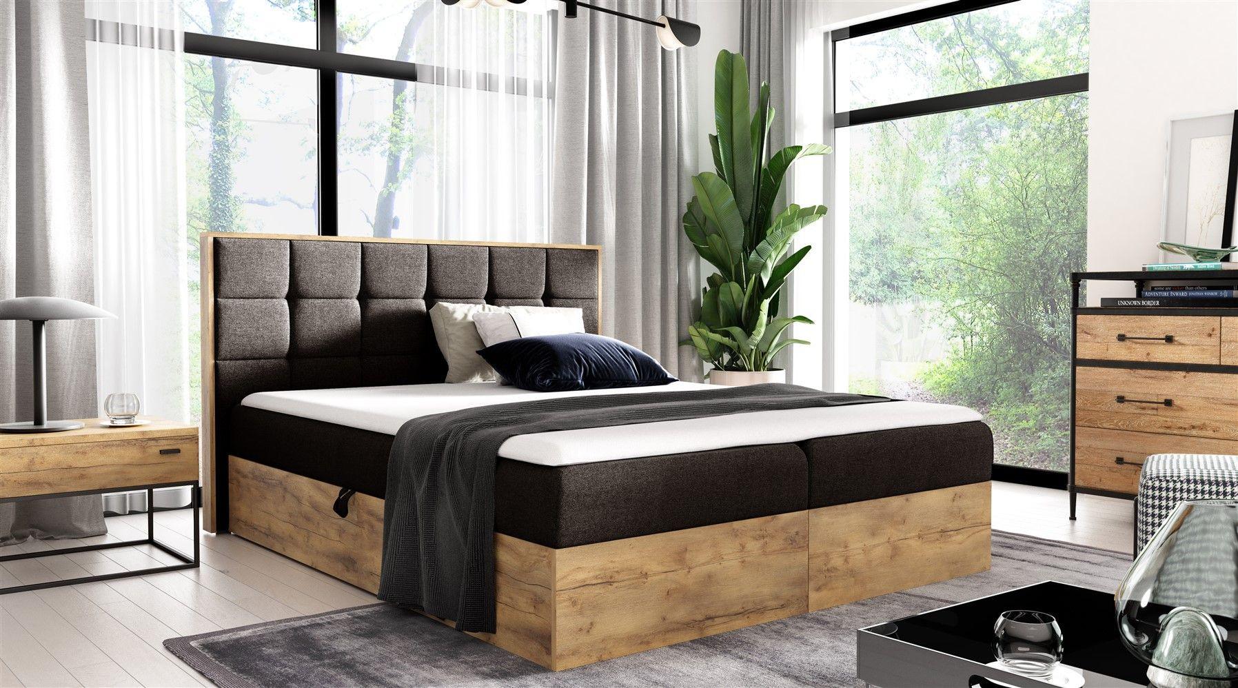 wohnli-moebel-suche-800000770950-1 BOXBETT Kalypso Faro Textil Fun Möbel Möbel > Betten > Boxspringbetten Braun
