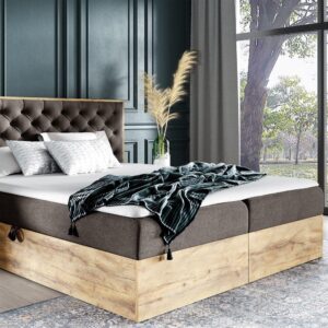 BOXBETT Diona überlänge Faro Textil Fun Möbel Möbel > Betten > Boxspringbetten Braun