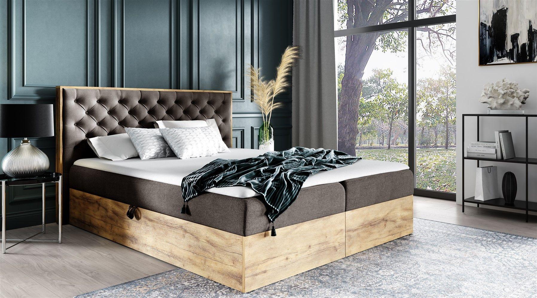 BOXBETT Diona überlänge Faro Textil Fun Möbel Möbel > Betten > Boxspringbetten Braun