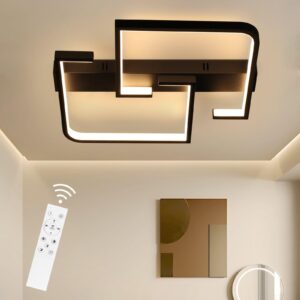 wohnli-moebel-suche-800000771340-1 LED-DECKENLEUCHTE Carsten 61/47/6 cm Deckenlampe Metall Nettlife Lampen & Leuchten > LED-Leuchten > LED-Deckenleuchten Schwarz