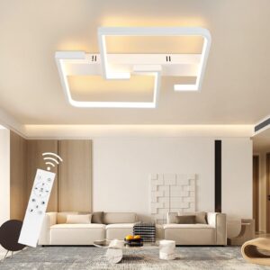 wohnli-moebel-suche-800000771351-1 LED-DECKENLEUCHTE Carsten 61/47/6 cm Deckenlampe Metall Nettlife Lampen & Leuchten > LED-Leuchten > LED-Deckenleuchten Weiß