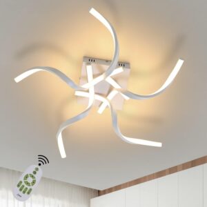 LED-DECKENLEUCHTE Paulina 65/65/14 cm Deckenlampe Metall Nettlife Lampen & Leuchten > LED-Leuchten > LED-Deckenleuchten Weiß