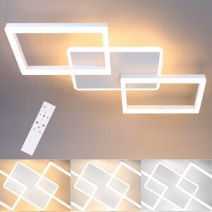 wohnli-moebel-suche-800000775215-1 LED-DECKENLEUCHTE Marco 54/35/6 cm Deckenlampe Metall Nettlife Lampen & Leuchten > LED-Leuchten > LED-Deckenleuchten Weiß