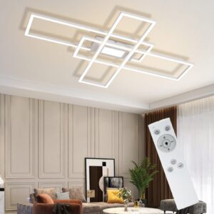 LED-DECKENLEUCHTE Lauren 99/70/7 cm Deckenlampe Metall Nettlife Lampen & Leuchten > LED-Leuchten > LED-Deckenleuchten Weiß