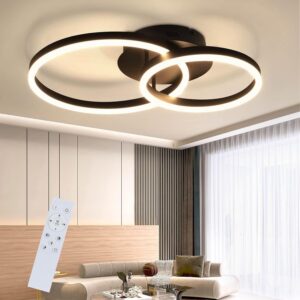 LED-DECKENLEUCHTE Puls 59/40/12 cm Deckenlampe Metall Nettlife Lampen & Leuchten > LED-Leuchten > LED-Deckenleuchten Schwarz