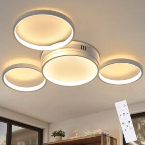LED-DECKENLEUCHTE Molekül 62/47/7 cm Deckenlampe Metall Nettlife Lampen & Leuchten > LED-Leuchten > LED-Deckenleuchten Weiß