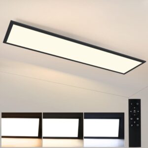 LED-DECKENLEUCHTE Petra 100/25/1 cm Deckenlampe Metall Nettlife Lampen & Leuchten > LED-Leuchten > LED-Deckenleuchten Schwarz
