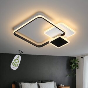 LED-DECKENLEUCHTE Magdalena 47/41/7 cm Deckenlampe Metall Nettlife Lampen & Leuchten > LED-Leuchten > LED-Deckenleuchten Schwarz
