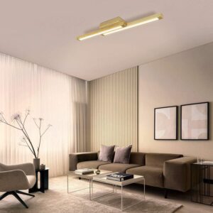 LED-DECKENLEUCHTE Yvonne 90/11/8 cm Deckenlampe Holzwerkstoff Nettlife Lampen & Leuchten > LED-Leuchten > LED-Deckenleuchten Braun