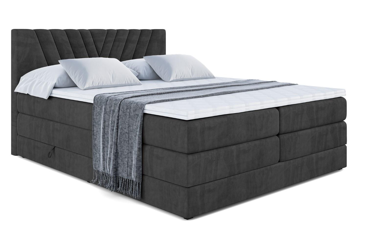 wohnli-moebel-suche-800000776750 Wohnli Möbelsuche - BOXSPRINGBETT ERNINA KING - 120x200 - H3/H4 - Schwarz