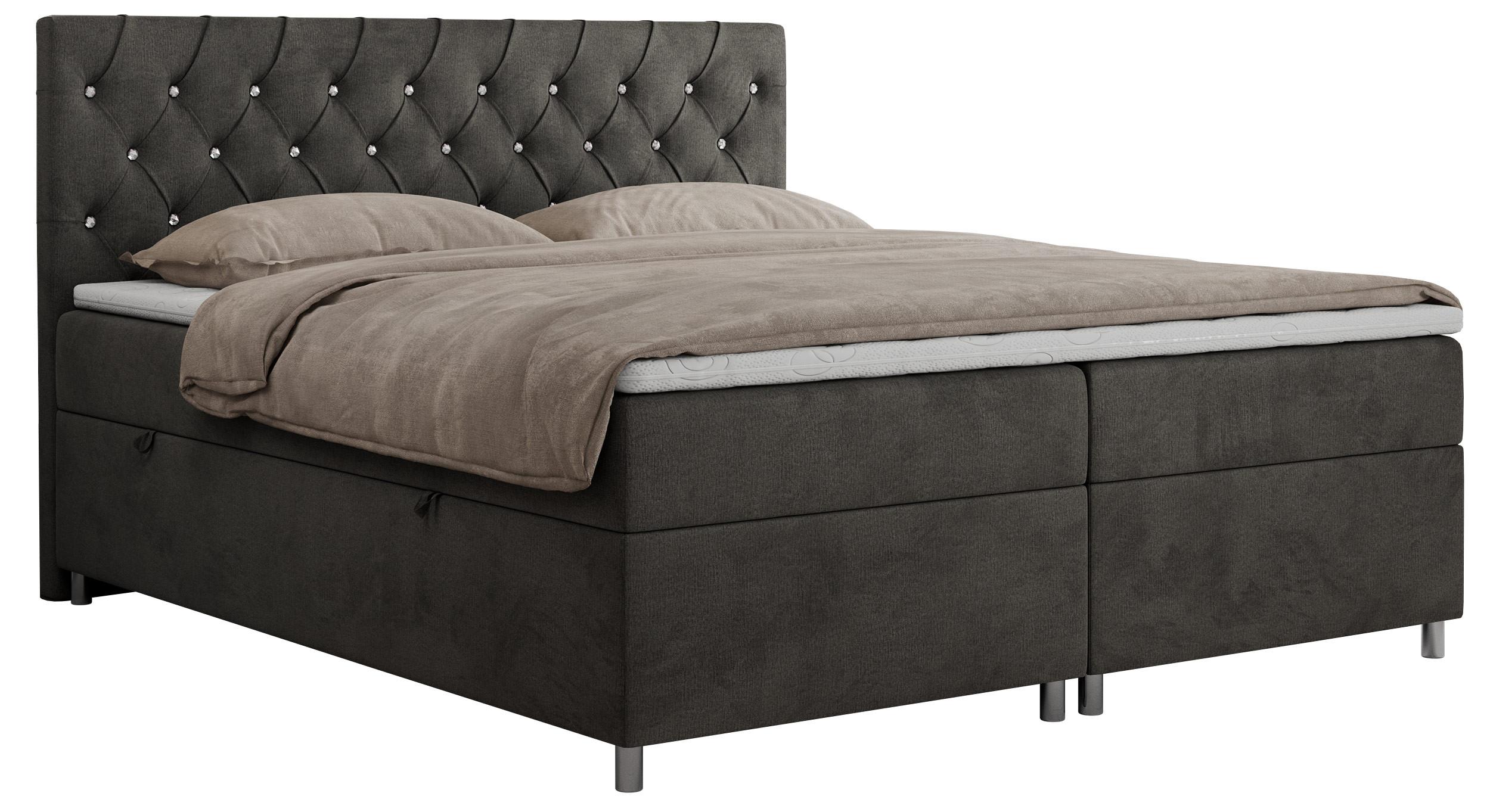 wohnli-moebel-suche-800000780637 Wohnli Möbelsuche - BOXBETT ROMA 160/200 - Dunkelgrau Velvet - H4