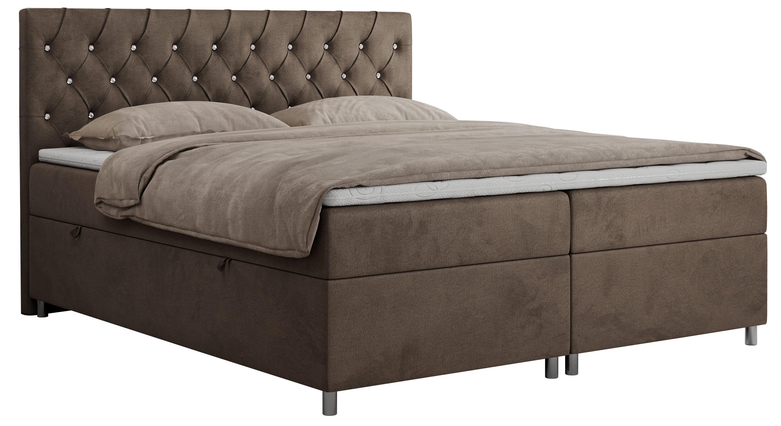 wohnli-moebel-suche-800000780727 Wohnli Möbelsuche - BOXBETT ROMA 200/200 - Braun Velvet - H4